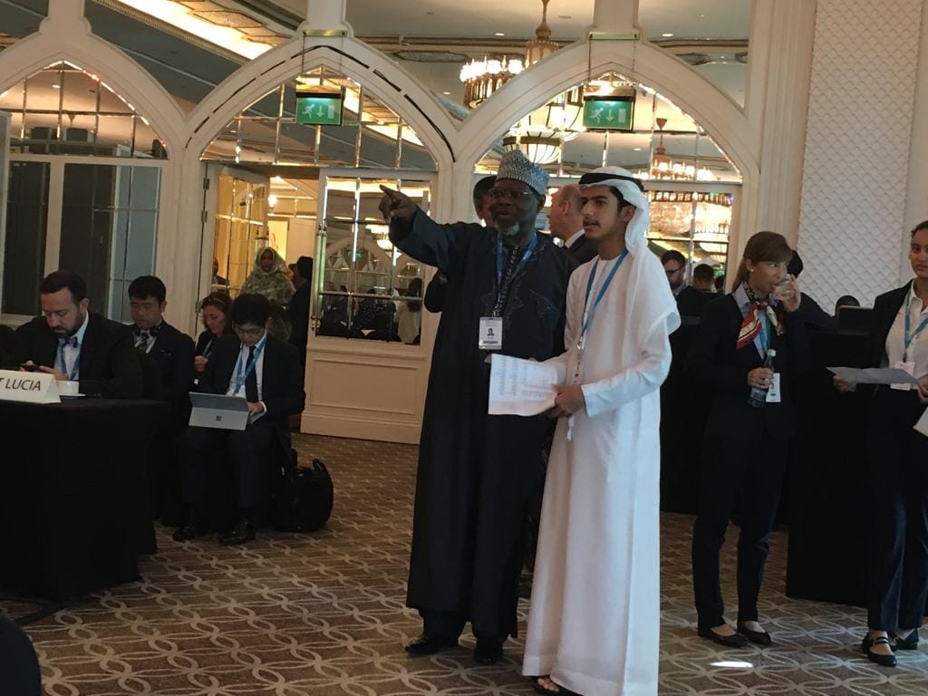 Haitham Alkindi as UAE Representative at the IRENA World Leaders Summit, 2019